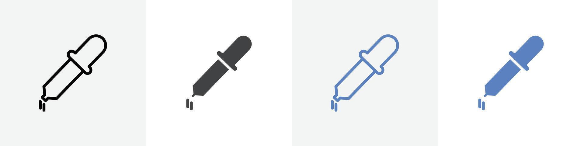 dropper icon set use for web ui or app vector
