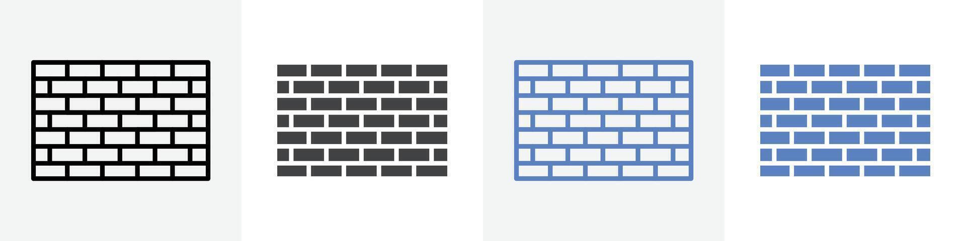 brick wall icon set use for web ui or app vector