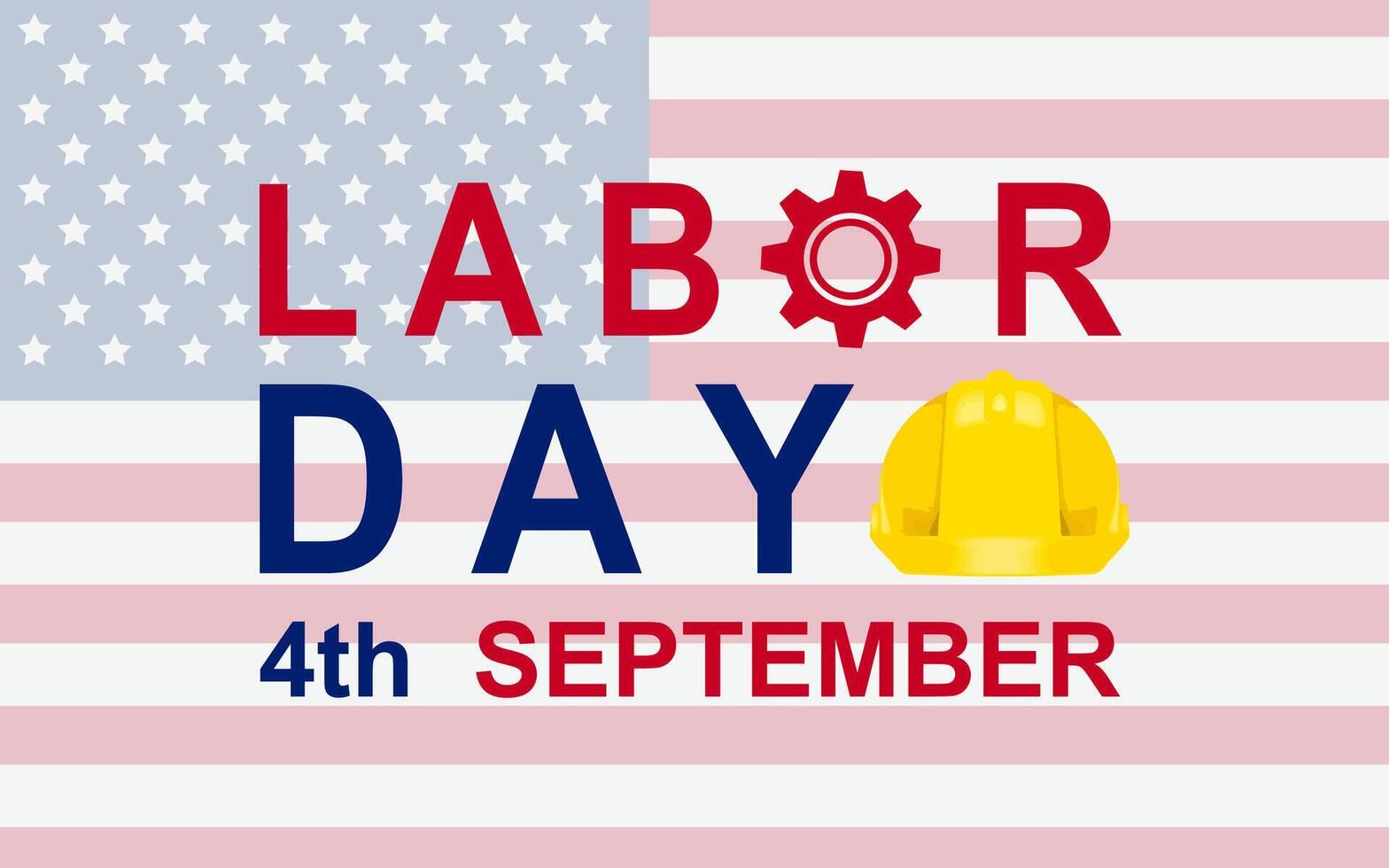 Happy Labor Day greeting card or invitation card. vector