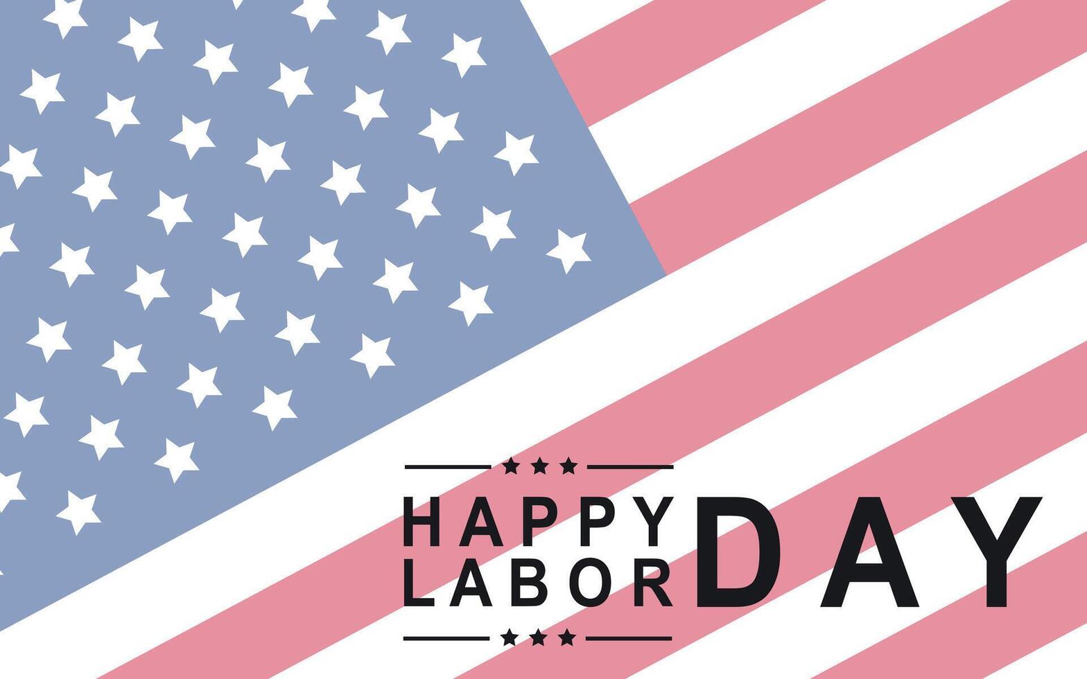United States national flag colors and hand lettering text Happy Labor Day vector