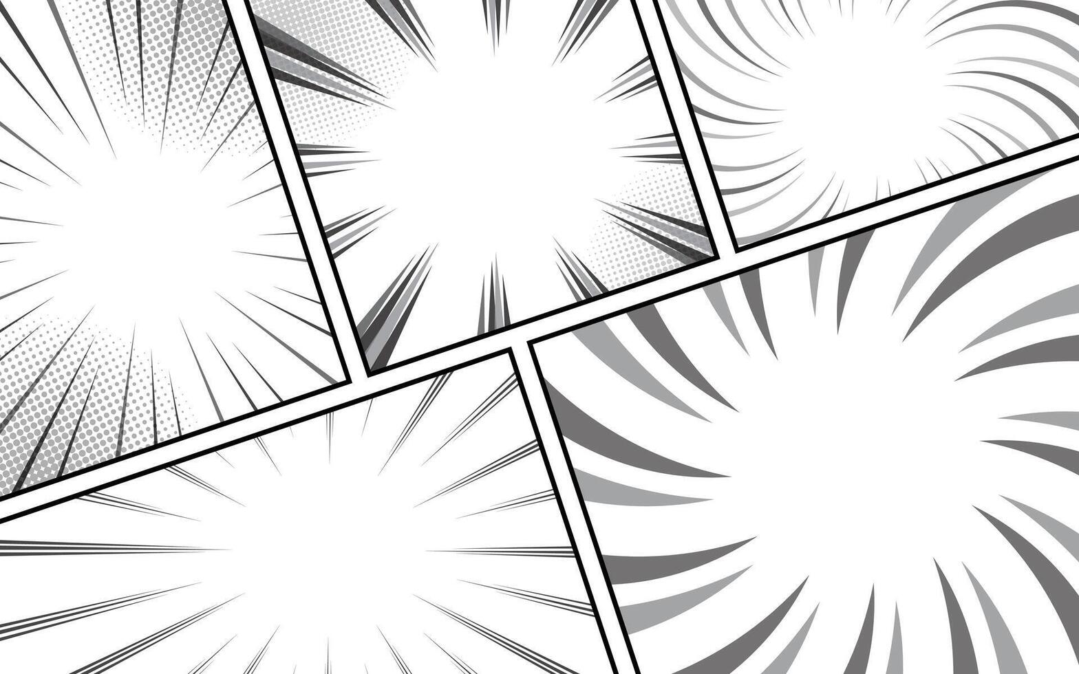 Comic page abstract background template vector