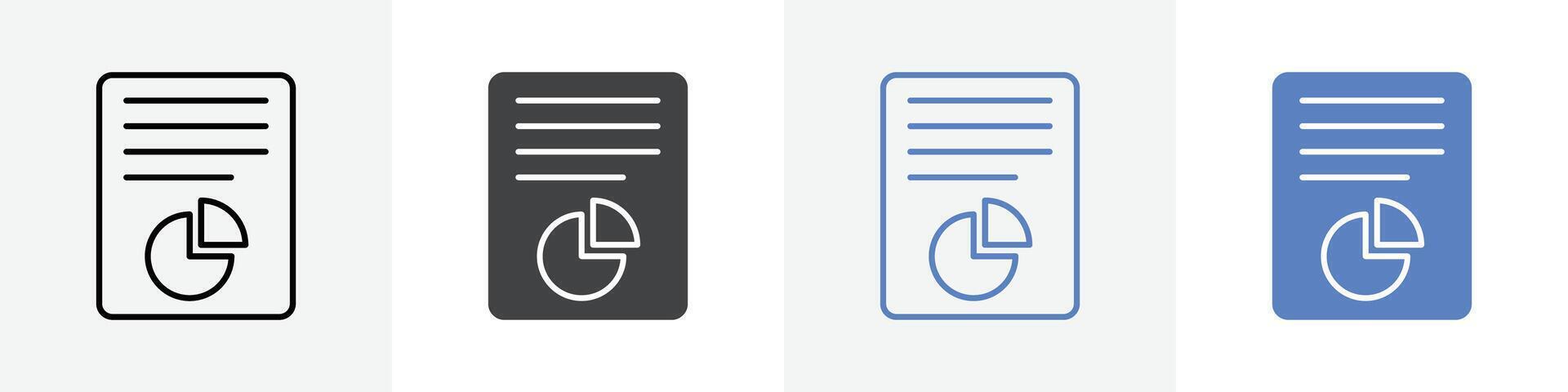 analysis icon set use for web ui or app vector