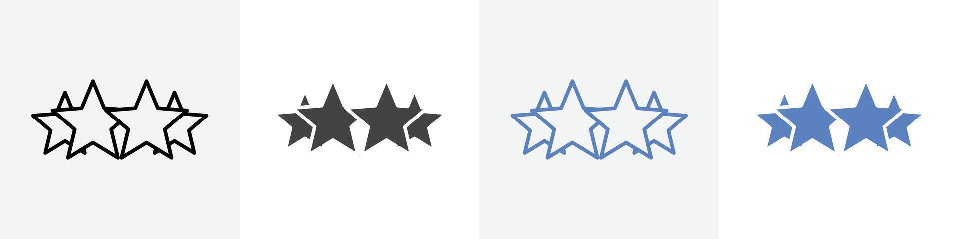 4 star rating icon set use for web ui or app vector
