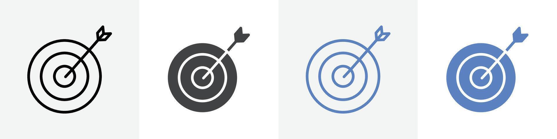 archery icon set use for web ui or app vector