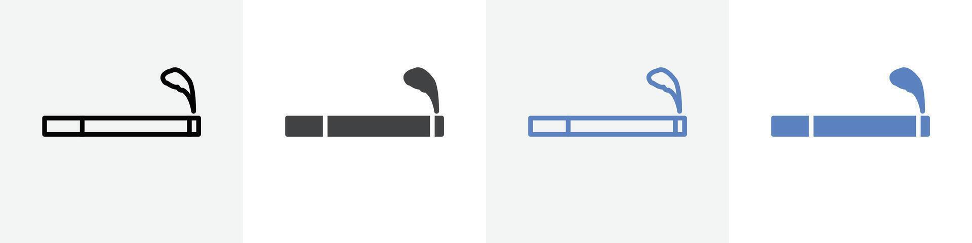 cigarette icon set use for web ui or app vector