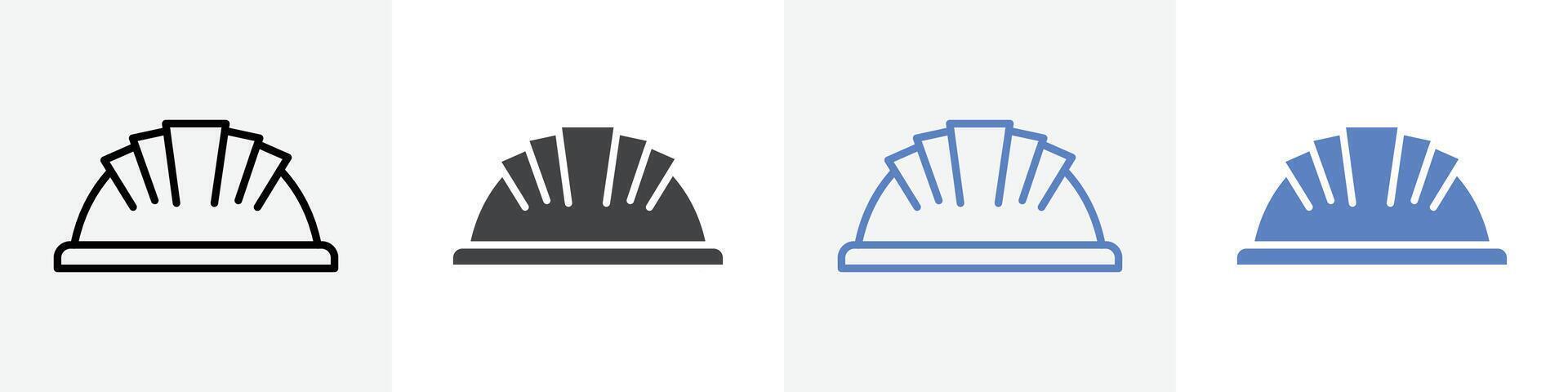 construction helmet icon set use for web ui or app vector