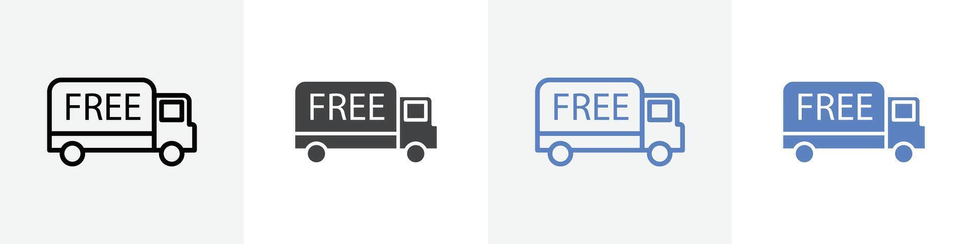 free delivery icon set use for web ui or app vector