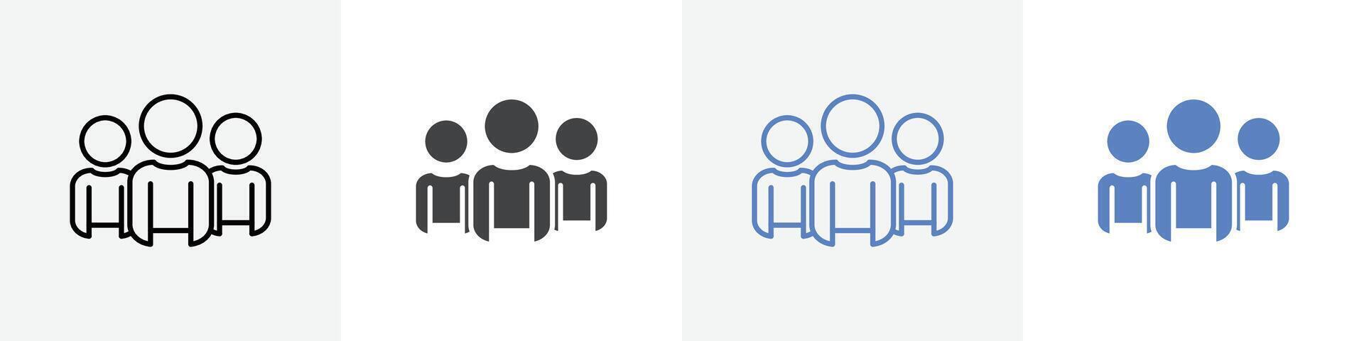 group icon set use for web ui or app vector