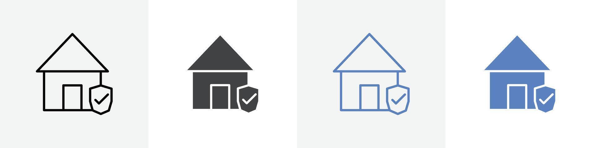 house insurence icon set use for web ui or app vector