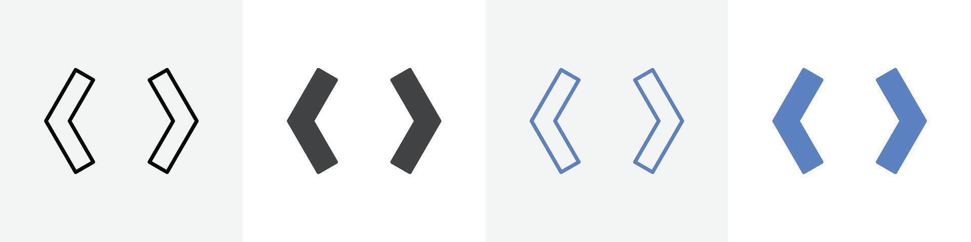 left right icon set use for web ui or app vector