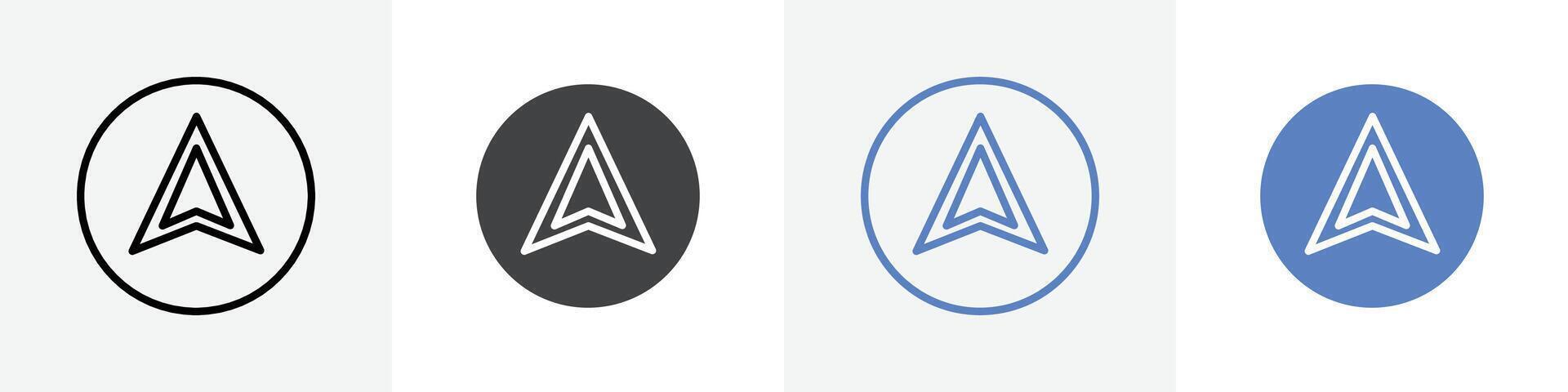 map direction icon set use for web ui or app vector