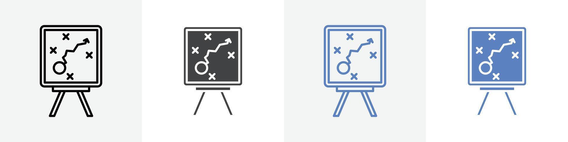 map on board icon set use for web ui or app vector