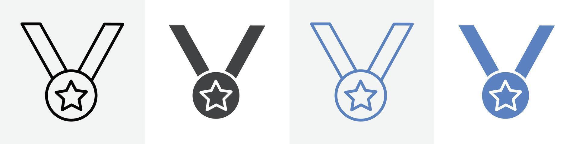 medal icon set use for web ui or app vector