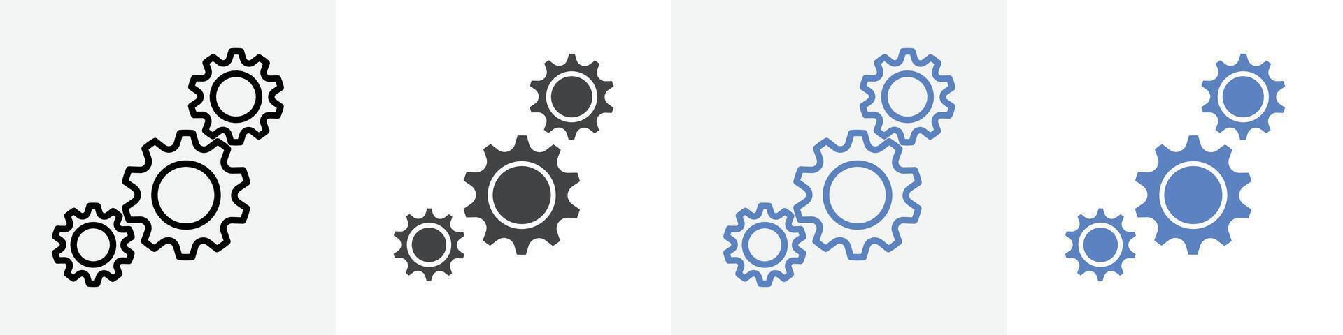 mechanism icon set use for web ui or app vector