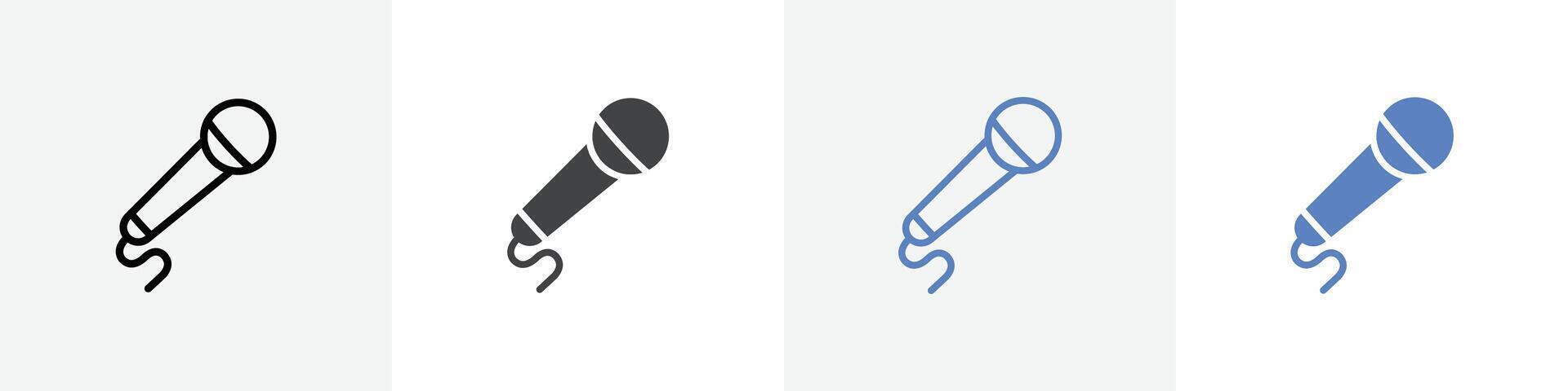microphone icon set use for web ui or app vector