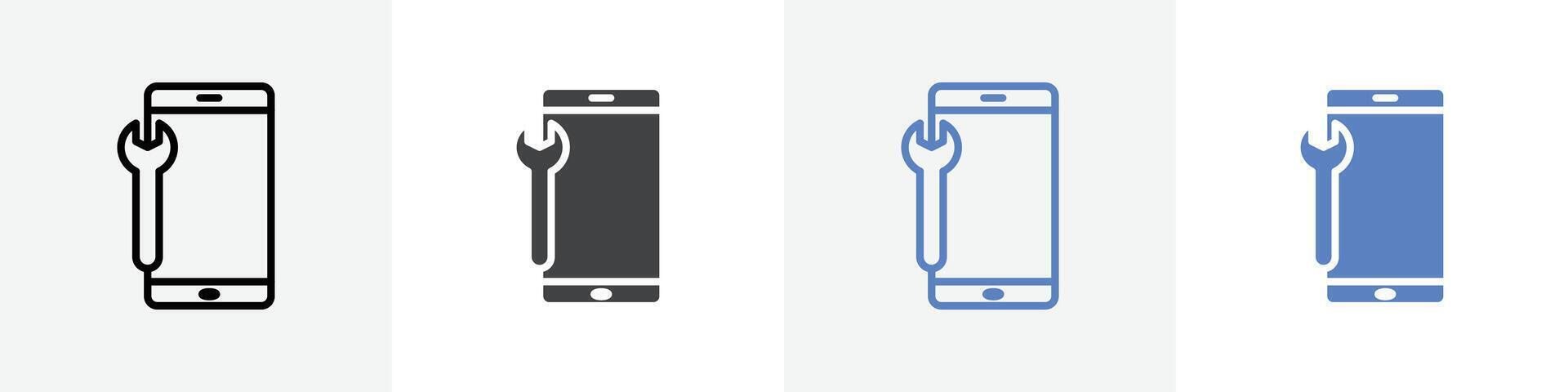 mobile repair icon set use for web ui or app vector