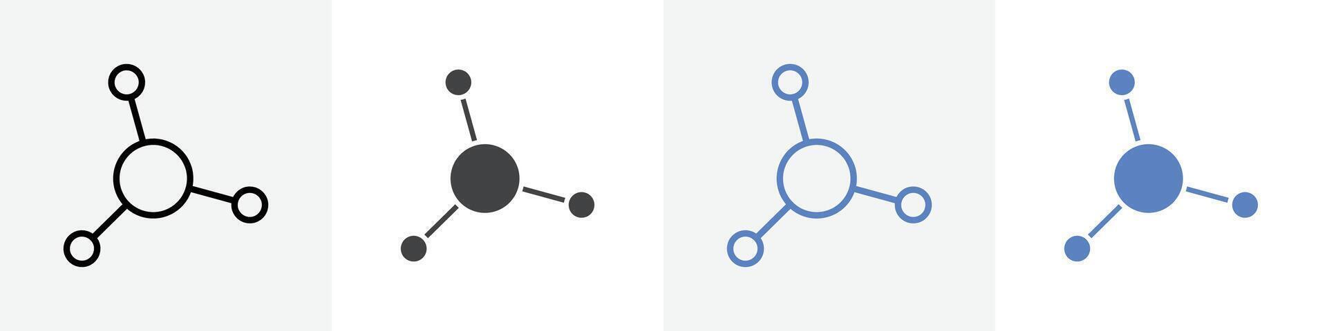 molecule icon set use for web ui or app vector