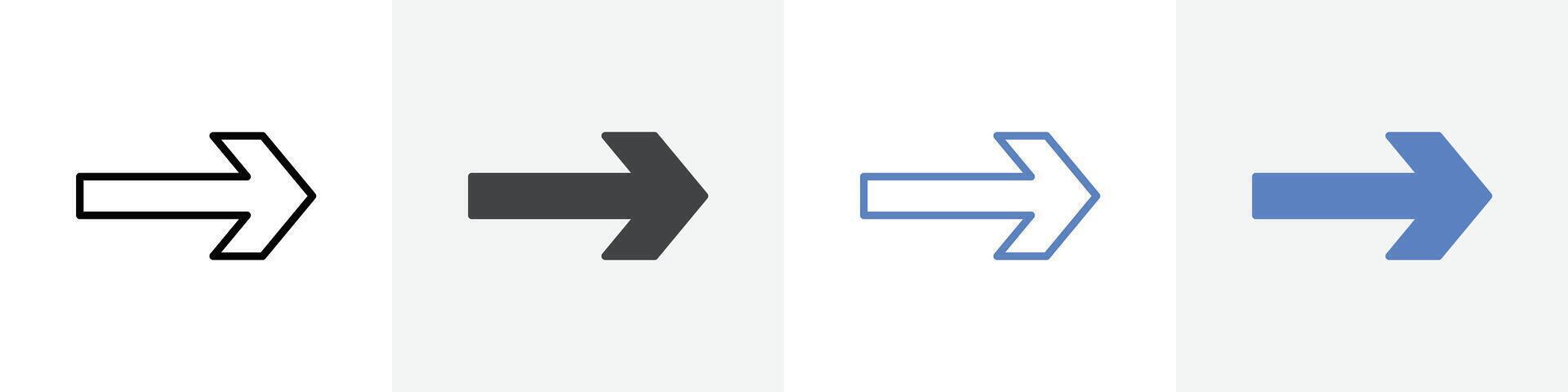 next arrow icon set use for web ui or app vector
