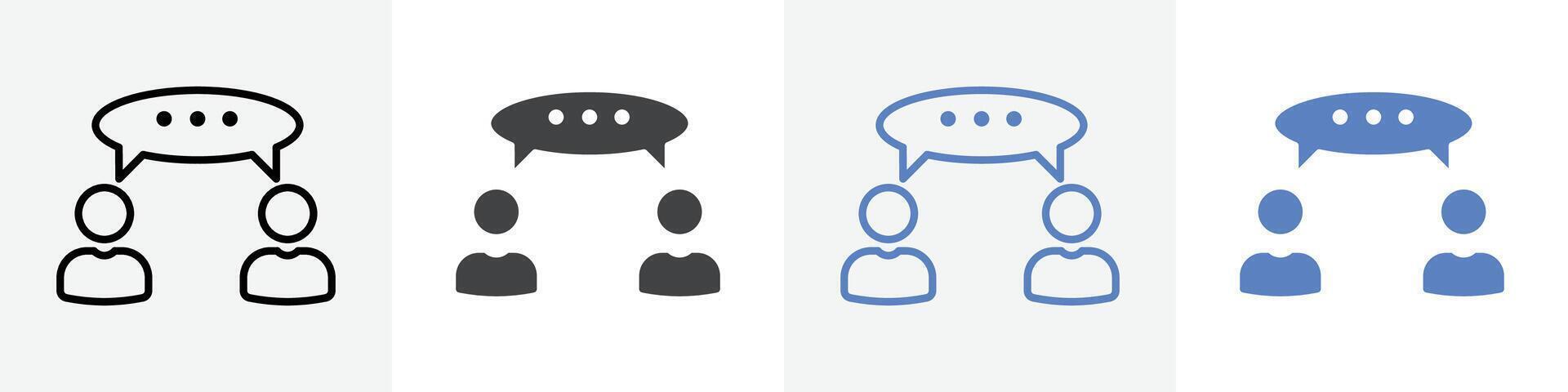 people talking icon set use for web ui or app vector