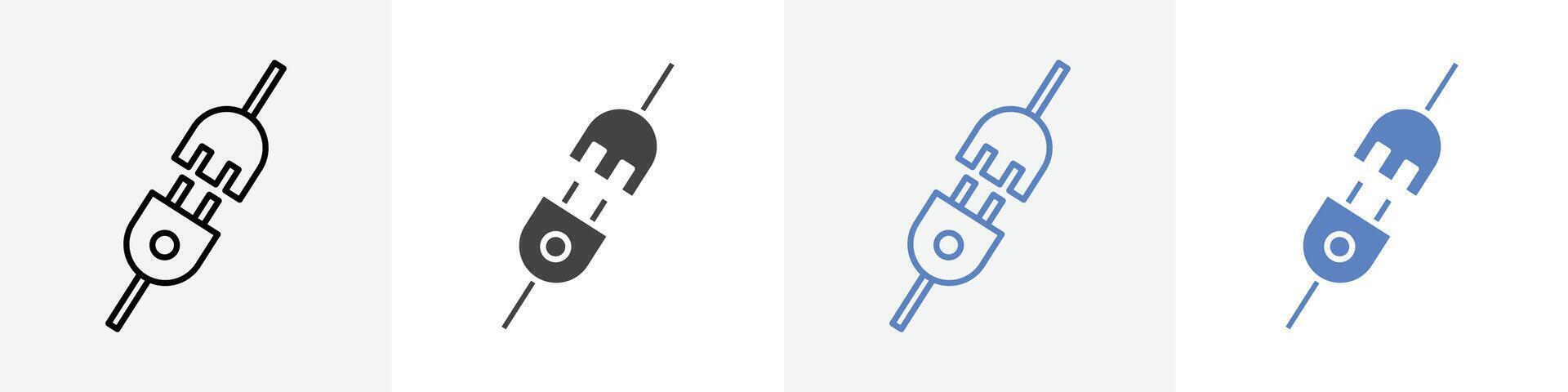 plug icon set use for web ui or app vector