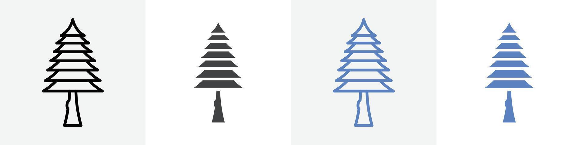 pine tree icon set use for web ui or app vector