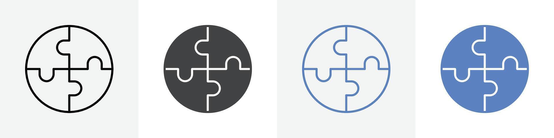 puzzel icon set use for web ui or app vector