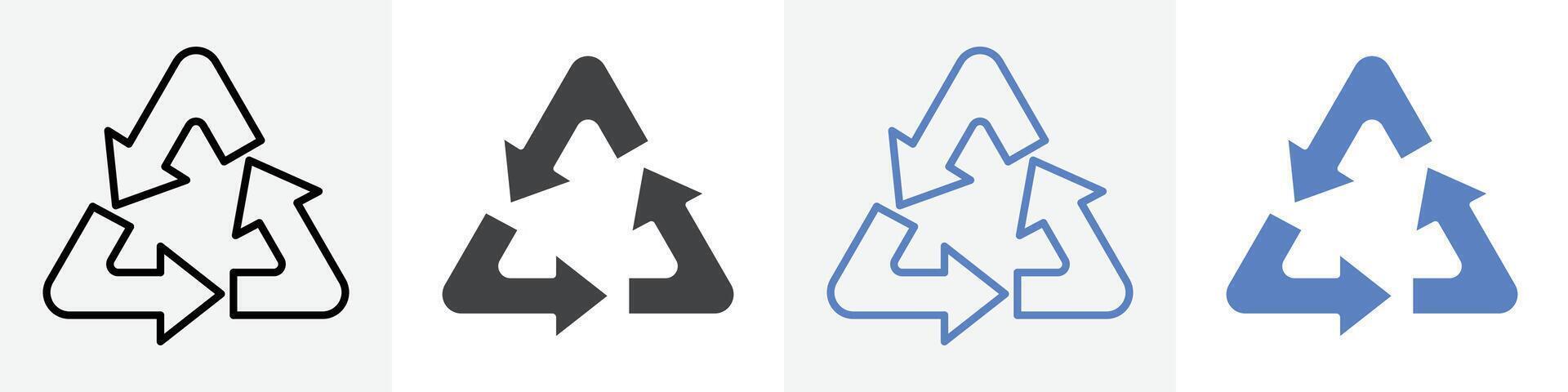 recycle icon set use for web ui or app vector