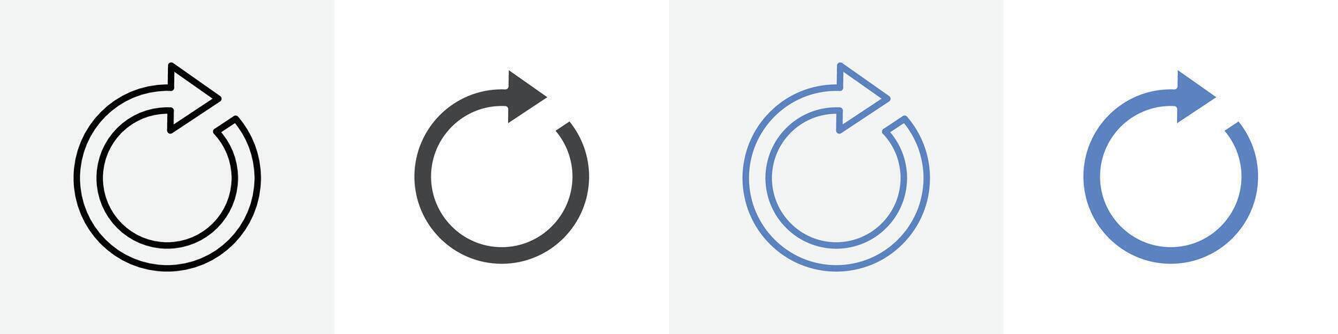 reload icon set use for web ui or app vector