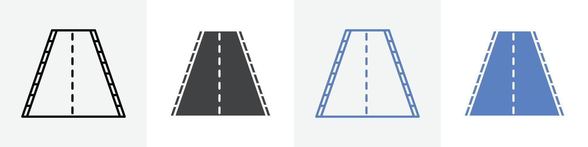 road icon set use for web ui or app vector