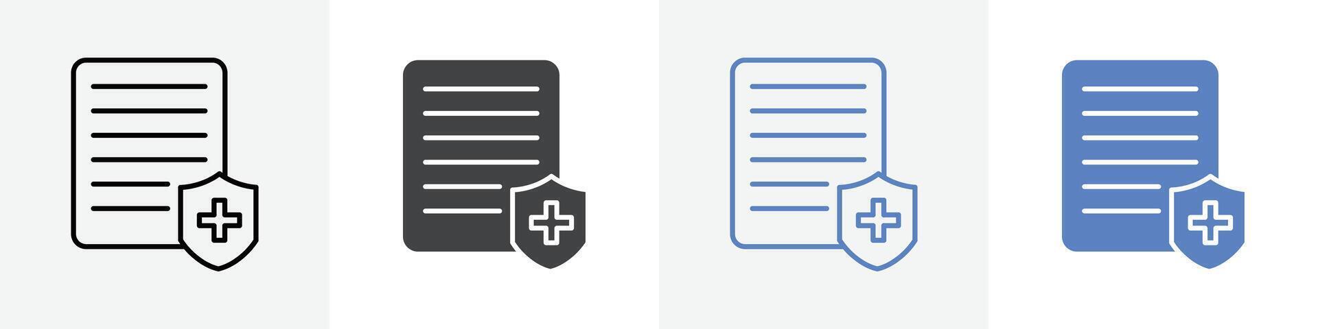 safe sheet icon set use for web ui or app vector