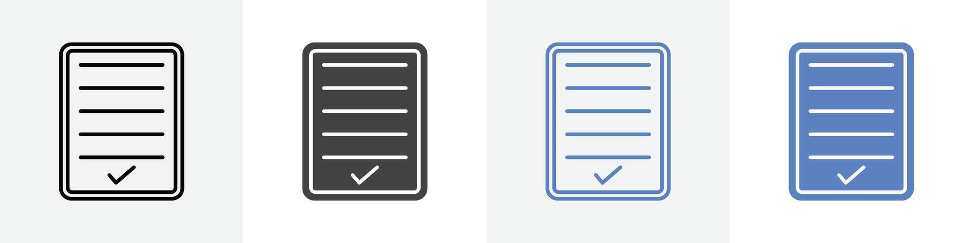 sheet icon set use for web ui or app vector
