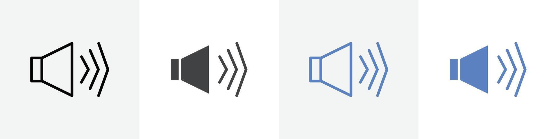 sound icon set use for web ui or app vector