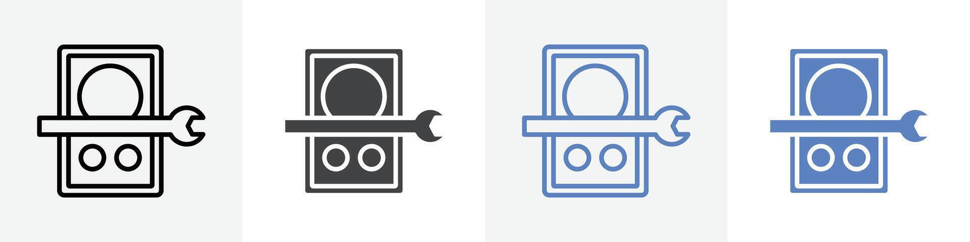 speaker repair icon set use for web ui or app vector