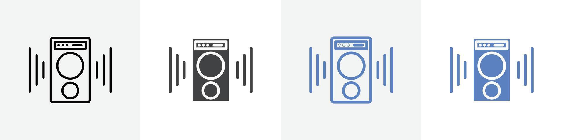 speaker icon set use for web ui or app vector