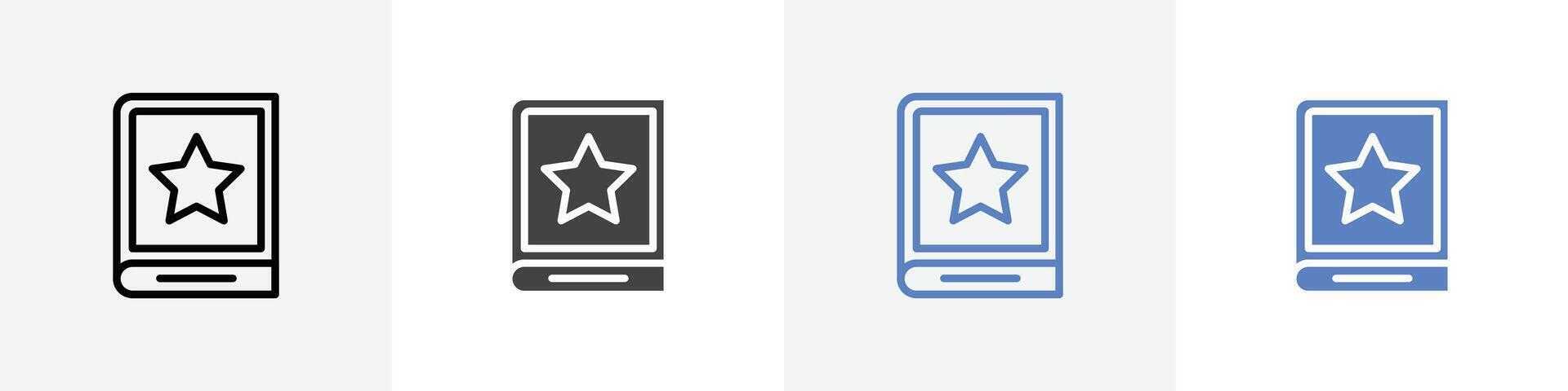 star book icon set use for web ui or app vector