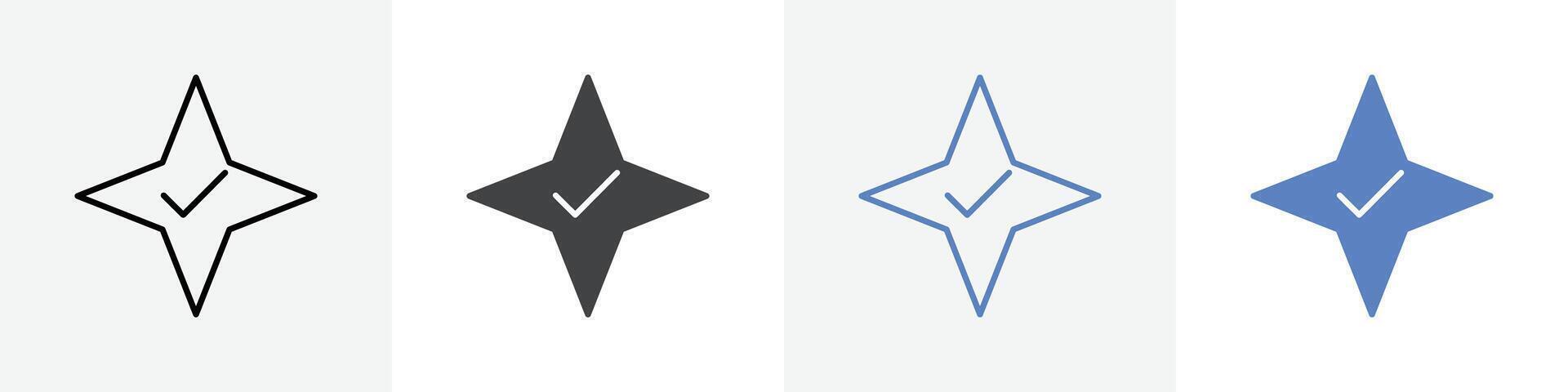 star icon set use for web ui or app vector