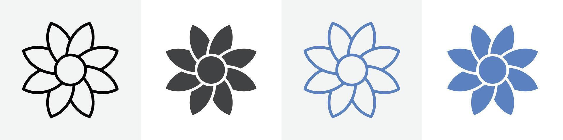 sunflower icon set use for web ui or app vector