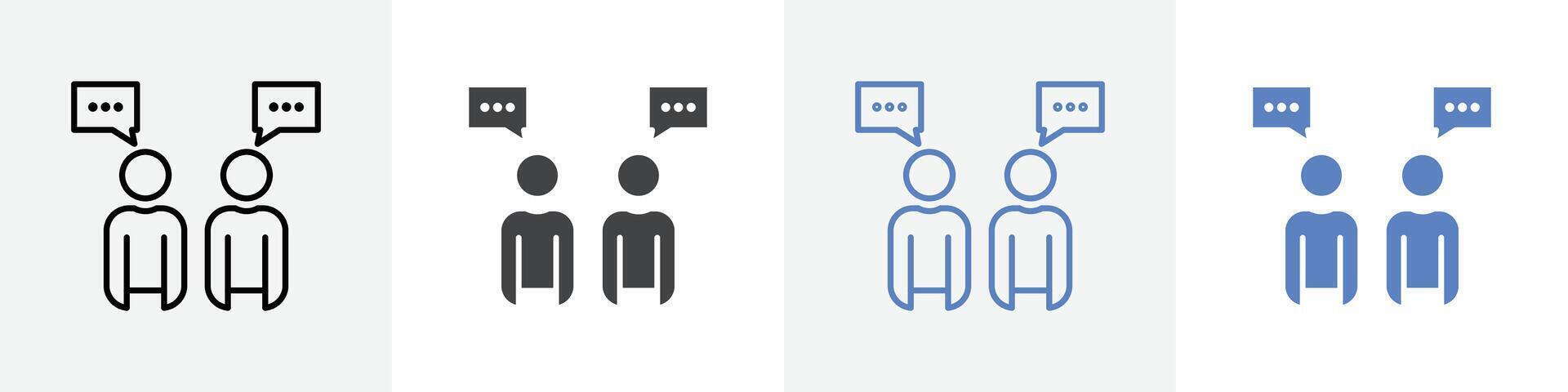 talk icon set use for web ui or app vector