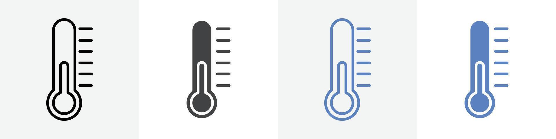 temprature icon set use for web ui or app vector