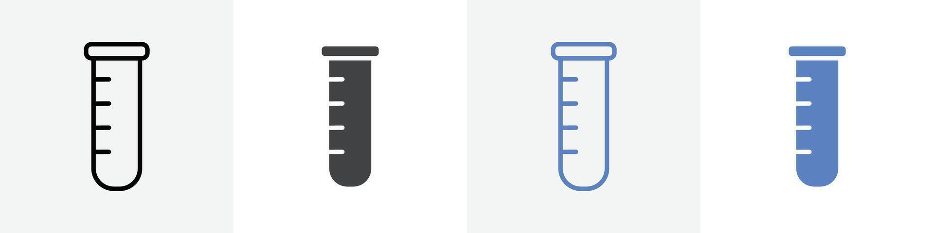test tube icon set use for web ui or app vector