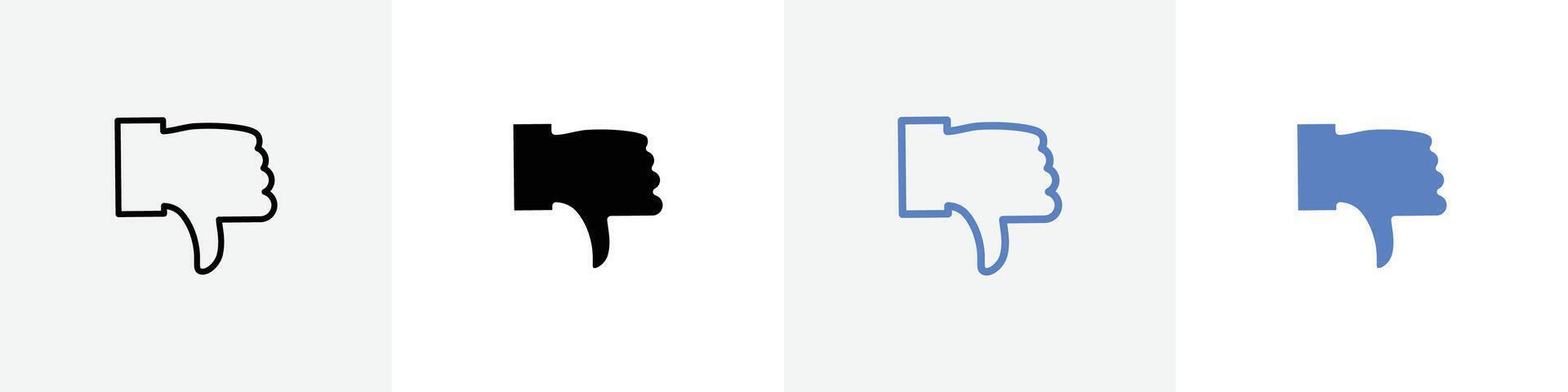 thumbs down icon set use for web ui or app vector
