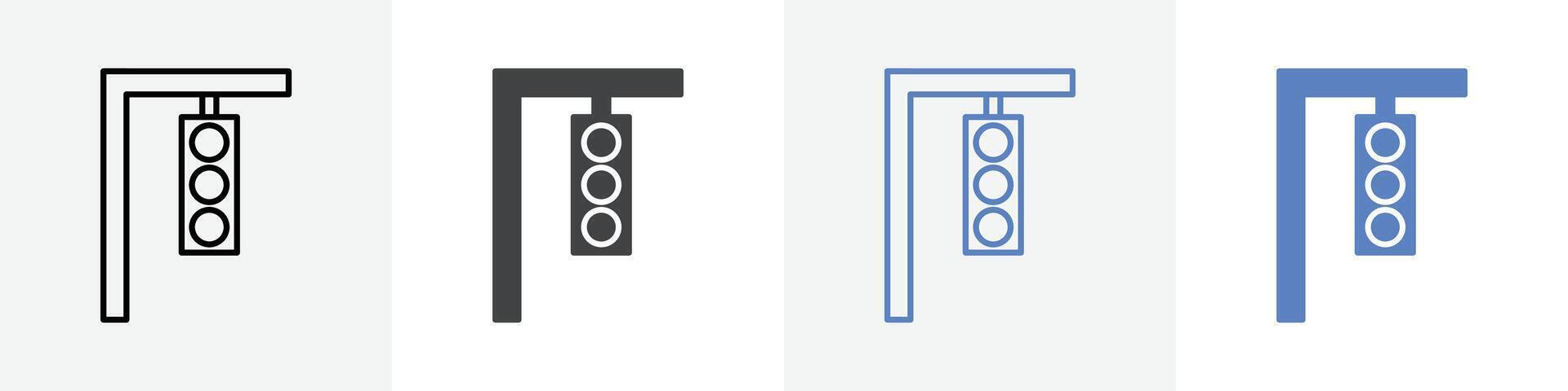 traffic light icon set use for web ui or app vector