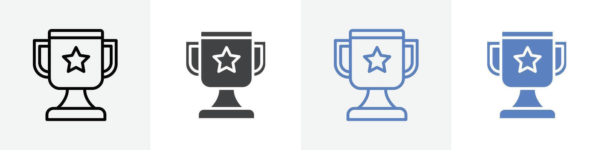 trophy icon set use for web ui or app vector