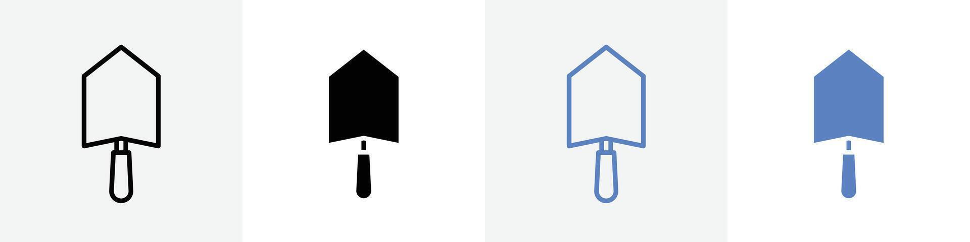trowel icon set use for web ui or app vector