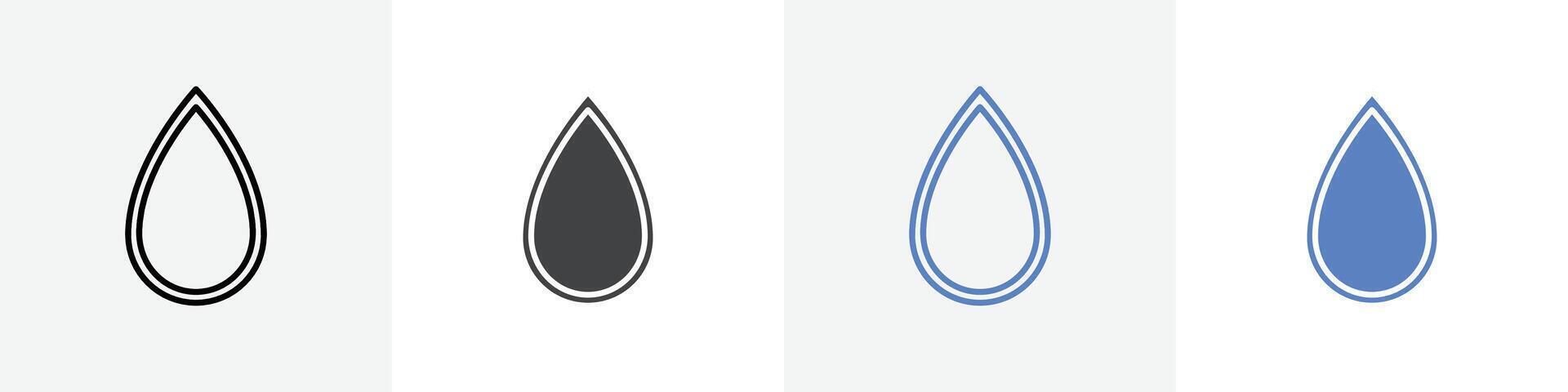 water drop icon set use for web ui or app vector