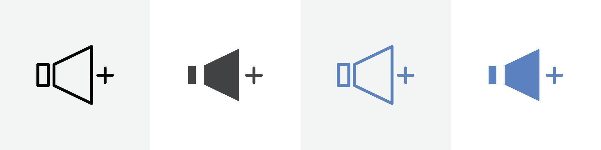 volume increase icon set use for web ui or app vector