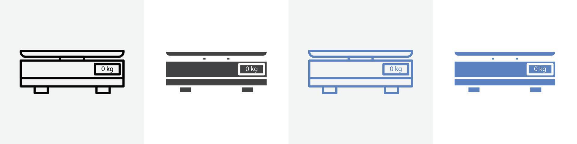 weighting scale icon set use for web ui or app vector