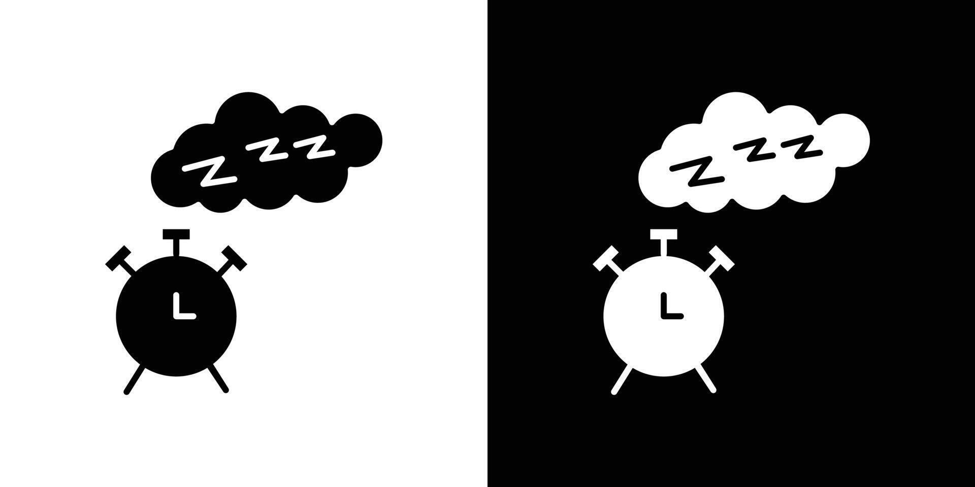 Alarm snooze icon Outline sign symbol set vector