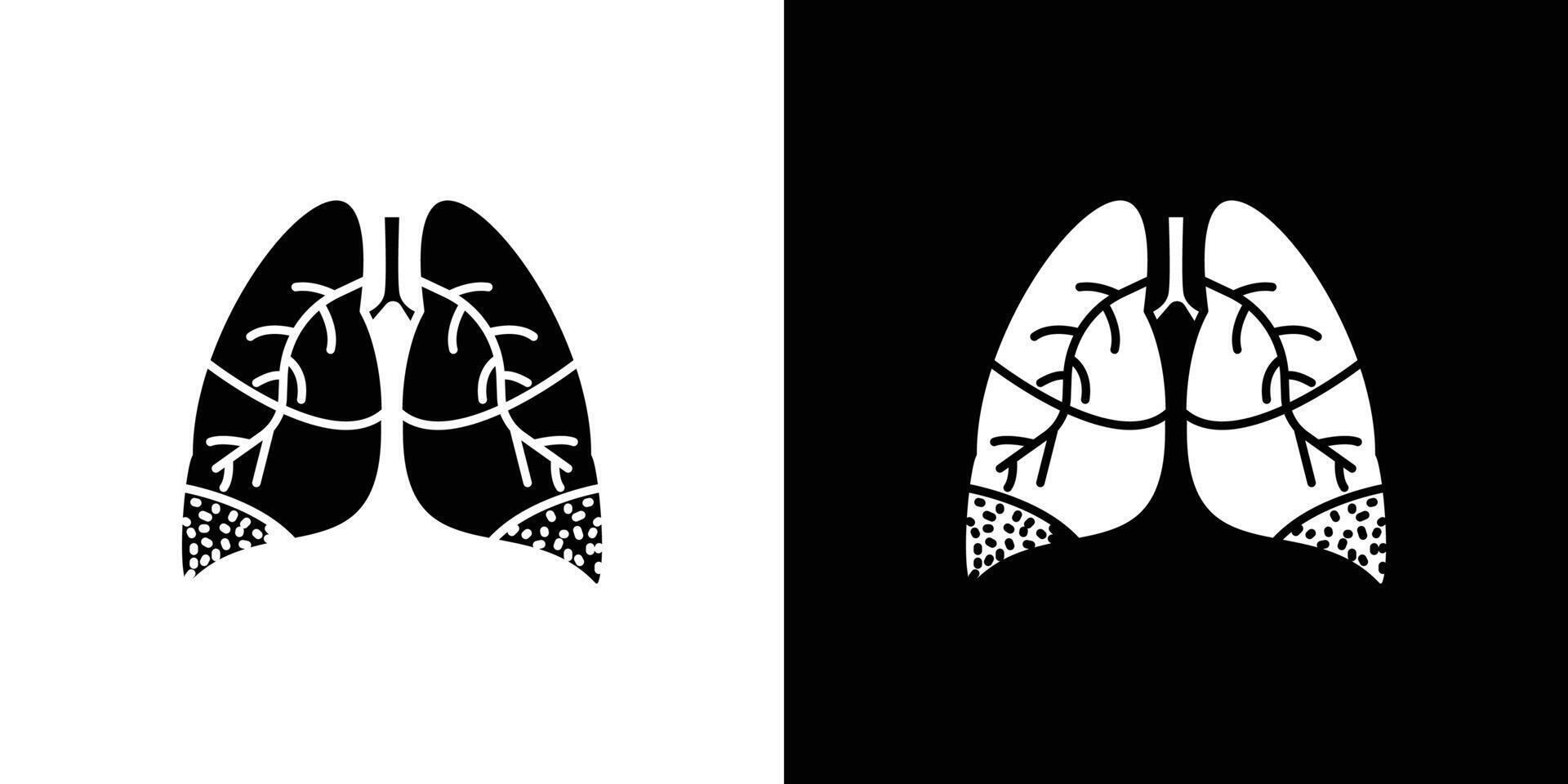 Asthma icon Outline sign symbol set vector