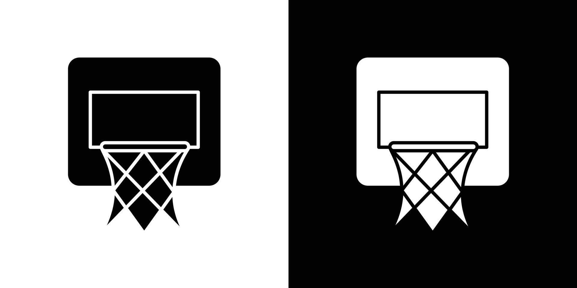 Basketball Hoop icon Outline sign symbol set vector